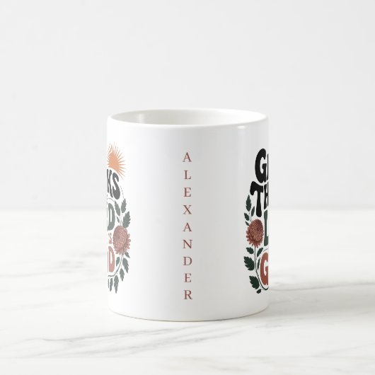 Give Thanks - Personalized Christian Kaffeetasse (Mittel)