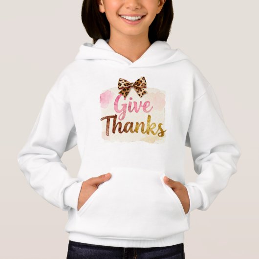 Give Thanks T-Shirt | Floral Fall Coquette Shirt (Vorderseite)