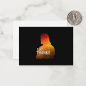 GIVE THANKS THANKSGIVING CARD MITTEILUNGSKARTE (Vorderseite/Rückseite Beispiel)