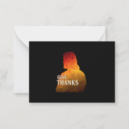 GIVE THANKS THANKSGIVING CARD MITTEILUNGSKARTE