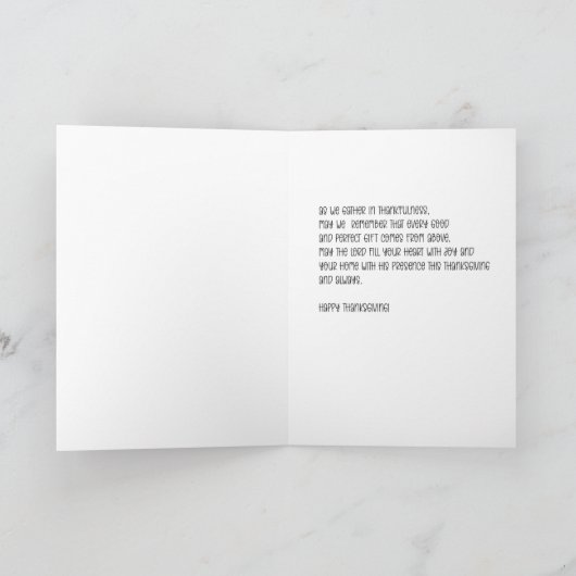 Give Thanks to the Lord Christian Thanksgiving Karte (Innenseite)