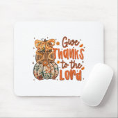 Give Thanks To The Lord Fall Christian Cross Coque Mousepad (Mit Mouse)