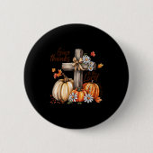 Give Thanks To The Lord Fall Pumpkin Thanksgiving  Button (Vorderseite)