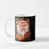 Give Thanks To The Lord Fall Pumpkin Thanksgiving Kaffeetasse (Links)