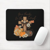 Give Thanks To The Lord Fall Pumpkin Thanksgiving Mousepad (Mit Mouse)