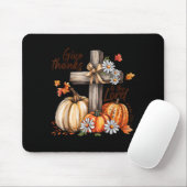 Give Thanks To The Lord Fall Pumpkin Thanksgiving Mousepad (Mit Mouse)