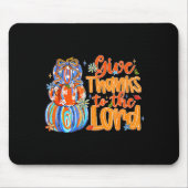 Give Thanks To The Lord Fall Pumpkin Thanksgiving Mousepad (Vorne)