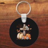 Give Thanks To The Lord Fall Pumpkin Thanksgiving Schlüsselanhänger (Vorderseite)