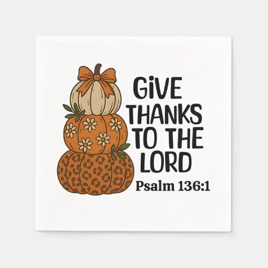 Give Thanks to the Lord Fall Serviette (Vorderseite)