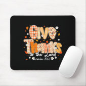 Give Thanks To The Lord Lace Christian Fall Autumn Mousepad (Mit Mouse)