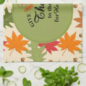 Give Thanks to the Lord | Personalized Fall  Geschirrtuch (Gefaltet)