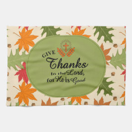 Give Thanks to the Lord | Personalized Fall  Geschirrtuch