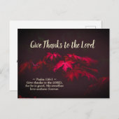 Give Thanks to the Lord Postkarte (Vorne/Hinten)