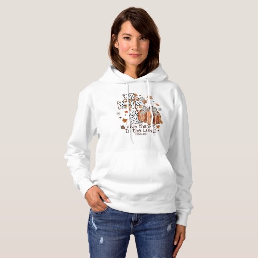 Give Thanks to the Lord – Psalm 106:1  Hoodie (Vorne ganz)