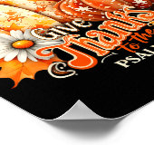 Give Thanks To The Lord Psalm 107_1 Pumpkin Gift  Poster (Ecke)