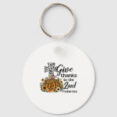 Give Thanks To The Lord Psalm 136_1 Christian Fait Schlüsselanhänger (Vorderseite)