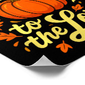 Give Thanks To The Lord Pumpkin Christian Fall Des Poster (Ecke)