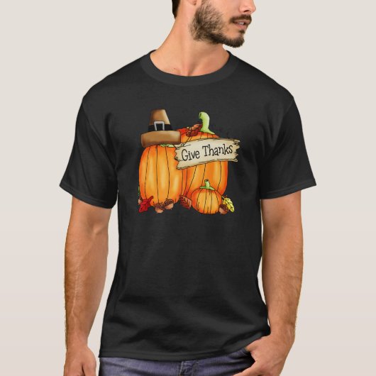 Give Thanks To The Lord Pumpkins T-Shirt (Vorderseite)