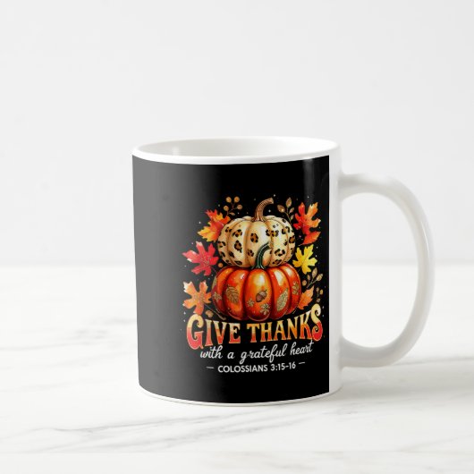 Give Thanks With A Grateful Heart Bible Verse Pump Kaffeetasse (Rechts)