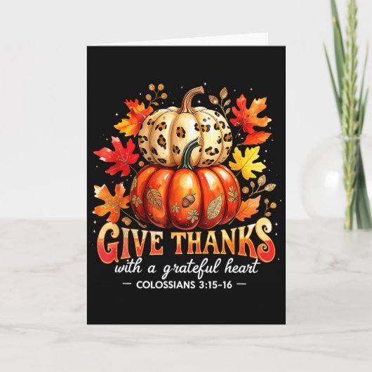Give Thanks With A Grateful Heart Bible Verse Pump Karte (Vorderseite)