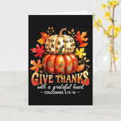 Give Thanks With A Grateful Heart Bible Verse Pump Karte (Gelbe Blume)