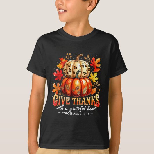Give Thanks With A Grateful Heart Bible Verse Pump T-Shirt (Vorderseite)