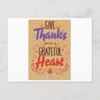 Give Thanks with a Grateful Heart Postkarte