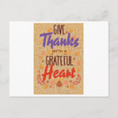 Give Thanks with a Grateful Heart Postkarte (Vorderseite)