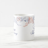 Give Thanksgiving Floral Calligraphy Art Kaffeetasse (Mittel)