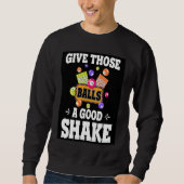 Give Those Balls A Good Shake Retro BINGO Present Sweatshirt (Vorderseite)