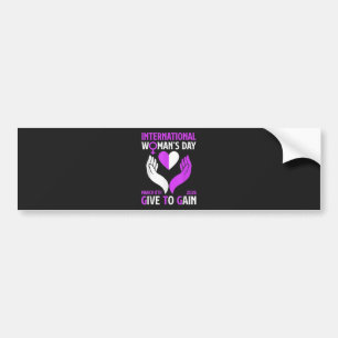 Give to Gain Frohen Tag der Frauen Autoaufkleber