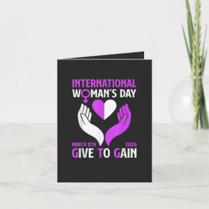 Give to Gain Frohen Tag der Frauen Feiertagskarte