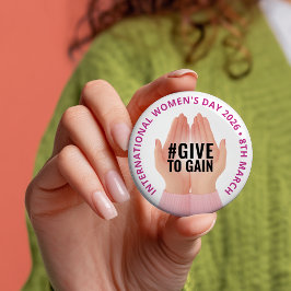 Give to Gain | International Women's Day IWD 2026 Button