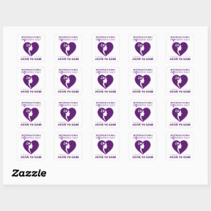 Give To Gain Internationaler Frauentag 2026 Quadratischer Aufkleber