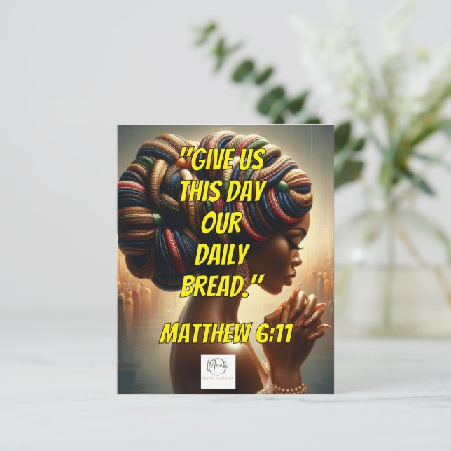 Give Us This Day Our Daily Bread." (Matthew 6:11)  (Stehend Vorderseite)