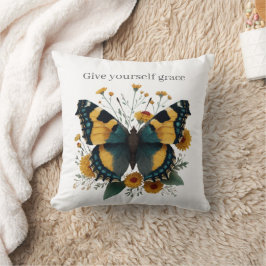 Give Yourself Grace Affirmation Throw Pillow Kissen