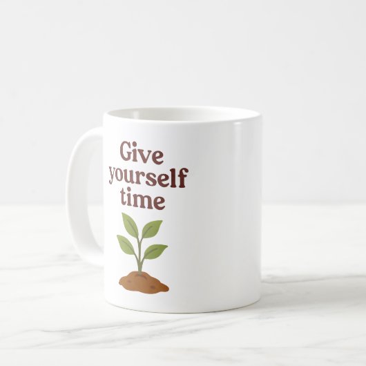 Give yourself time - Mug Kaffeetasse (Vorderseite Links)
