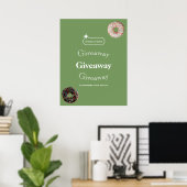 Giveaway Flyer, Social Media Giveaway Poster (Heimbüro)