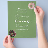 Giveaway Flyer, Social Media Giveaway Poster Flyer (Hand)