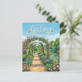 Giverny Frankreich Postkarte (Stehend Vorderseite)