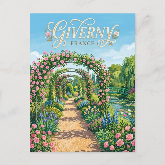 Giverny Frankreich Postkarte (Vorderseite)