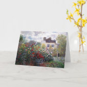 Giverny Garden with Dahlias by Claude Monet Karte (Gelbe Blume)