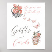 Gives Me Butterflies Blush Pink Tee Blumengeschenk Poster (Vorne)
