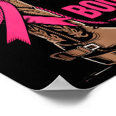 Giving Breast Cancer The Boot Cowboy Design  Poster (Ecke)