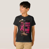 Giving Breast Cancer The Boot Cowboy Design T-Shirt (Vorne ganz)