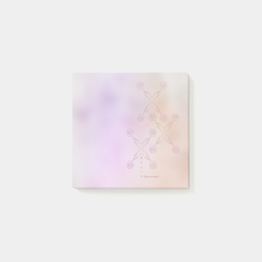 Giving flowers(pattern) post-it klebezettel (Vorderseite)