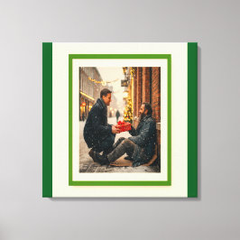 GIVING IS LOVING CHRISTMAS MESSAGE LEINWANDDRUCK