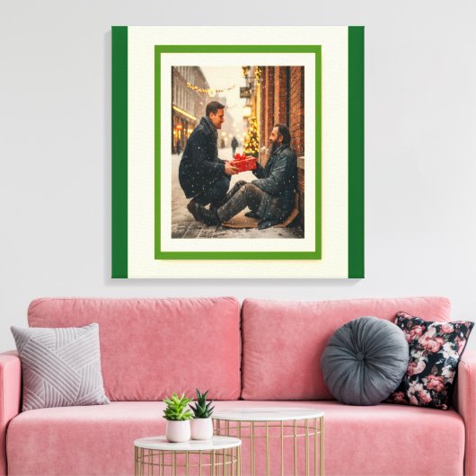 GIVING IS LOVING CHRISTMAS MESSAGE LEINWANDDRUCK (Insitu (Wohnzimmer))