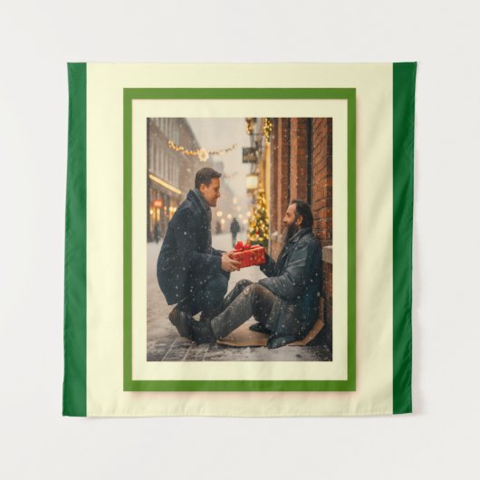 GIVING IS LOVING CHRISTMAS MESSAGE WANDTEPPICH (Vorderseite)