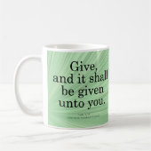Giving Luke 6-38 Kaffeetasse (Links)